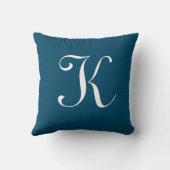 Coussin Lettre K Monogramme Initiale Personnalisée (Verso)