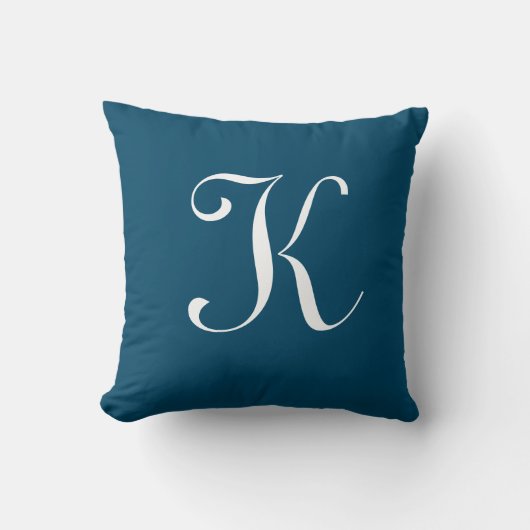 Coussin Lettre K Monogramme Initiale Personnalisée (Recto)