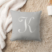 Coussin Lettre K Monogramme Initiale Personnalisée (Couverture)