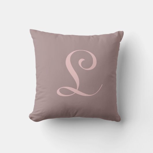 Coussin Lettre L Monogramme Initiale Personnalisée (Recto)