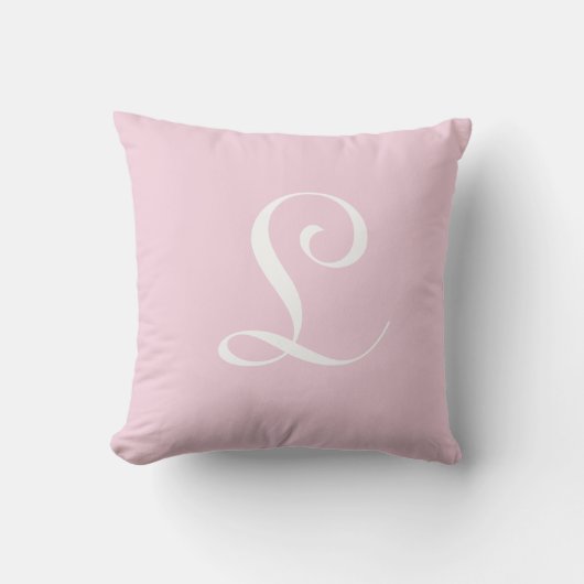 Coussin Lettre L Monogramme Initiale Personnalisée (Recto)
