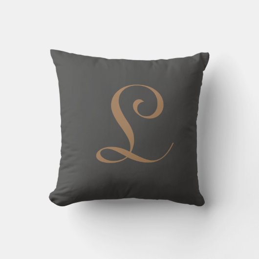 Coussin Lettre L Monogramme Initiale Personnalisée (Recto)