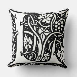Coussin Lettre 'L' William Morris Design