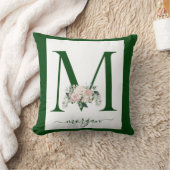 Coussin Lettre M florale monogramme (Couverture)