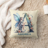 Coussin Lettre Monogramme A Avec Nom Fée (Couverture)