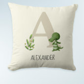 Coussin Lettre Monogramme Moderne A Alligator Nursery