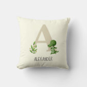 Coussin Lettre Monogramme Moderne A Alligator Nursery (Recto)