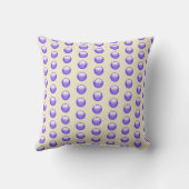 Coussin Lettre monogramme N Polka bleu initial point Memen (Verso)