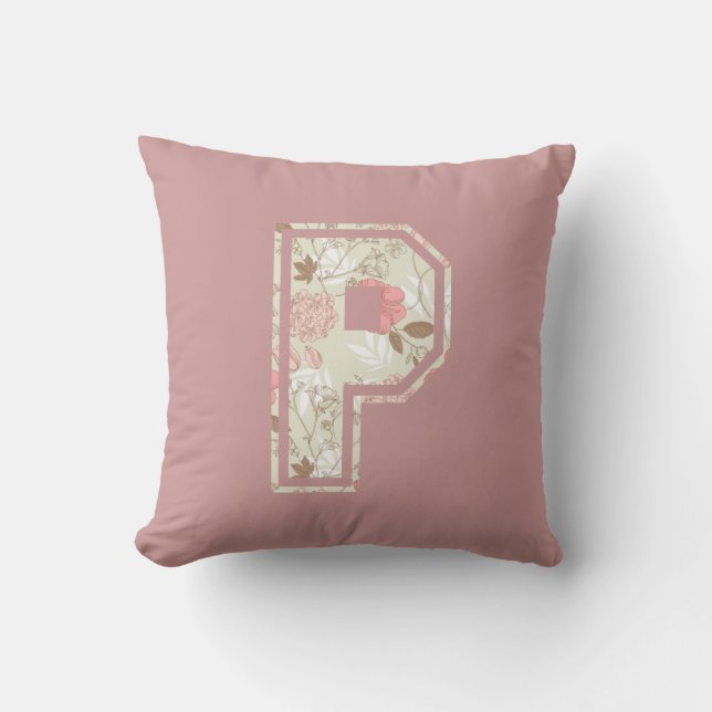 Coussin Lettre monogramme P (Recto)