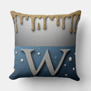 Coussin 🌸 Lettre Monogramme W Style Glam Cozy Maison 🌸