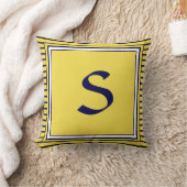 Coussin LETTRE MONOGRAPHIQUE CADRE Bleu CHAUSSURES (Couverture)