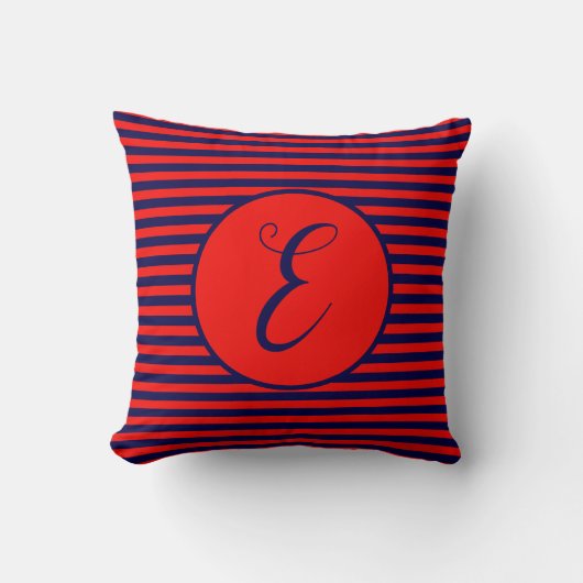 Coussin LETTRE MONOGRAPHIQUE CADRE Bleu CHAUSSURES (Recto)