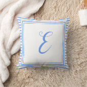 Coussin LETTRE MONOGRAPHIQUE CADRE Bleu CHAUSSURES (Couverture)