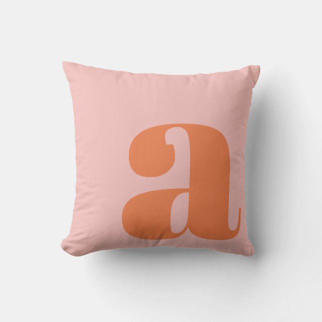 COUSSIN LETTRE MONOGRAPHIQUE CONSTRUITE INITIALE PÂLE ROSE (Recto)
