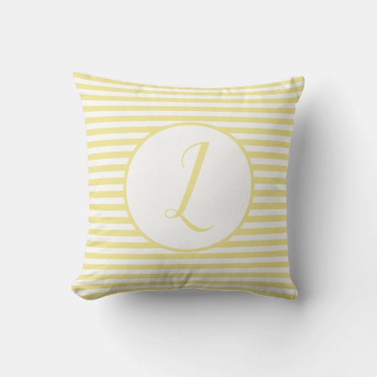 COUSSIN LETTRE MONOGRAPHIQUE JAUNE TIGE COUCHON (Recto)