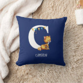 Coussin LETTRE MONOMOGRAPHIQUE C CHAT MACÉ Pépinière Alpha (Couverture)