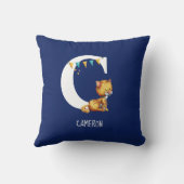 Coussin LETTRE MONOMOGRAPHIQUE C CHAT MACÉ Pépinière Alpha (Verso)