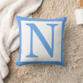 Coussin Lettre N Bordure Bleue Bébé (Couverture)