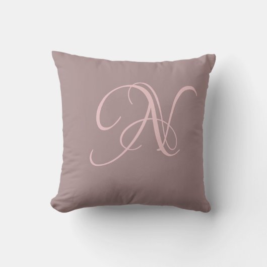 Coussin Lettre N Monogramme Initiale Personnalisée (Recto)
