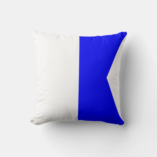 Coussin Lettre nautique A de signal de drapeau (Recto)