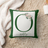 Coussin Lettre O florale monogramme (Couverture)