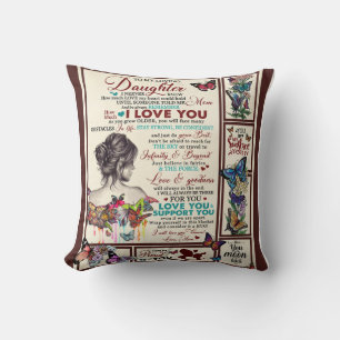 Coussin Lettre personnalisée à ma fille aimée