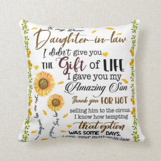 Coussin Lettre Personnalisée À Ma Fille En Droit