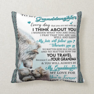 Coussin Lettre personnalisée à ma petite-fille