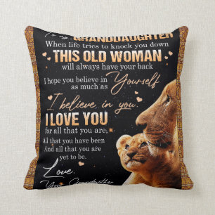 Coussin Lettre personnalisée à ma petite-fille de Grand