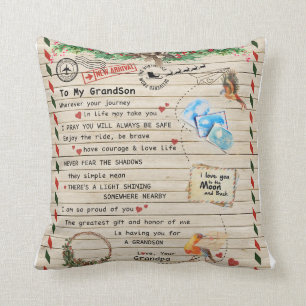 Coussin Lettre personnalisée à mon petit-fils de grand-p