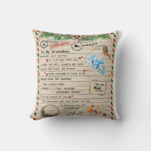 Coussin Lettre personnalisée à mon petit-fils de grand-p