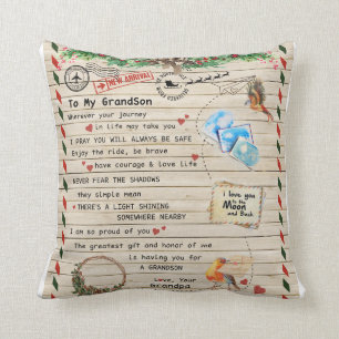 Coussin Lettre personnalisée à mon petit-fils de grand-p