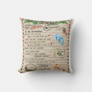 Coussin Lettre personnalisée à mon petit-fils de grand-pèr