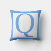 Coussin Lettre Q Bleu Bébé (Verso)