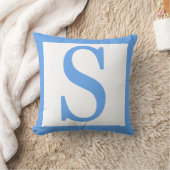 Coussin Lettre S Bordure Bleu Bébé (Couverture)
