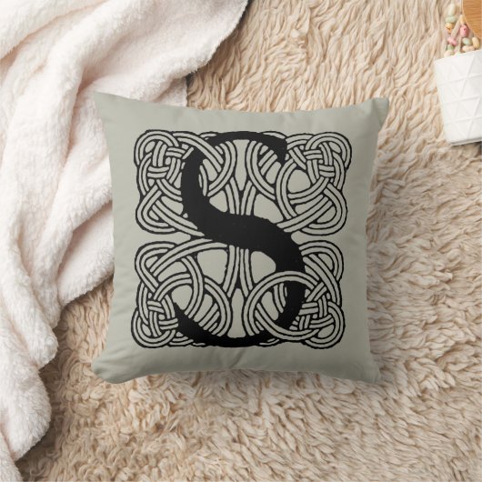 Coussin LETTRE S Vintage Céleste Knot Monogramme (Couverture)