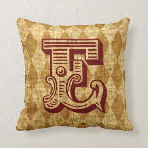 Coussin Lettre vintage E de cirque