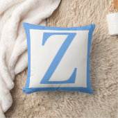 Coussin Lettre Z Bébé Bleu Bordure (Couverture)