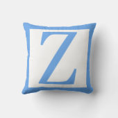 Coussin Lettre Z Bordure Bleu Bébé (Verso)
