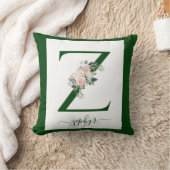 Coussin Lettre Z florale monogramme (Couverture)