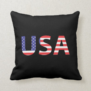 Coussin Lettres de drapeau des Etats-Unis