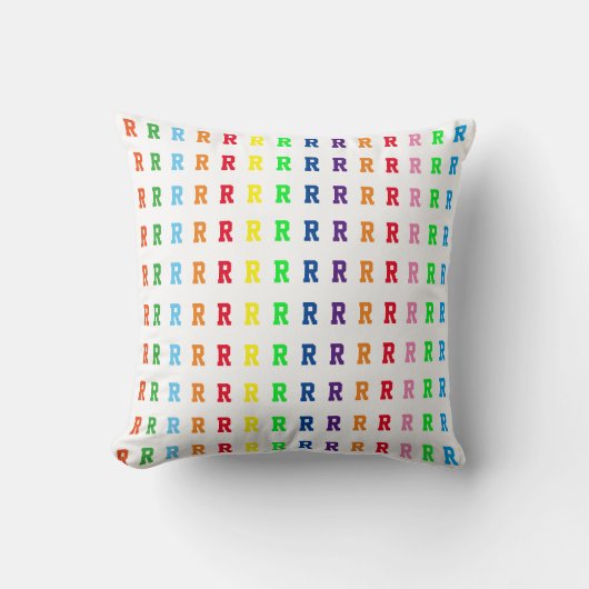Coussin lettres de nom heureuses personnalisées (Recto)