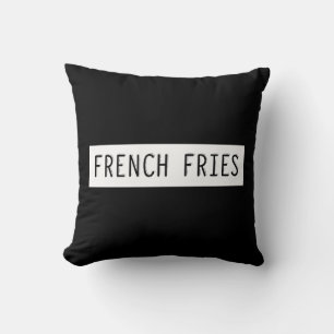 Coussin Lettres de vieille machine Fries