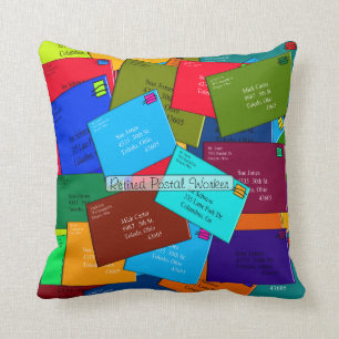 Coussin Lettres retirées de travailleur postal