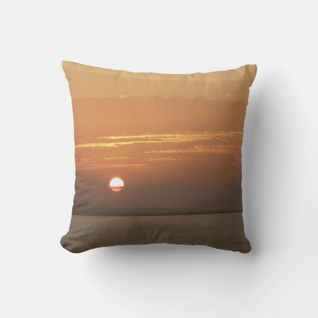 Coussin Lever de soleil sur la mer des Caraïbes Aruba I (Recto)