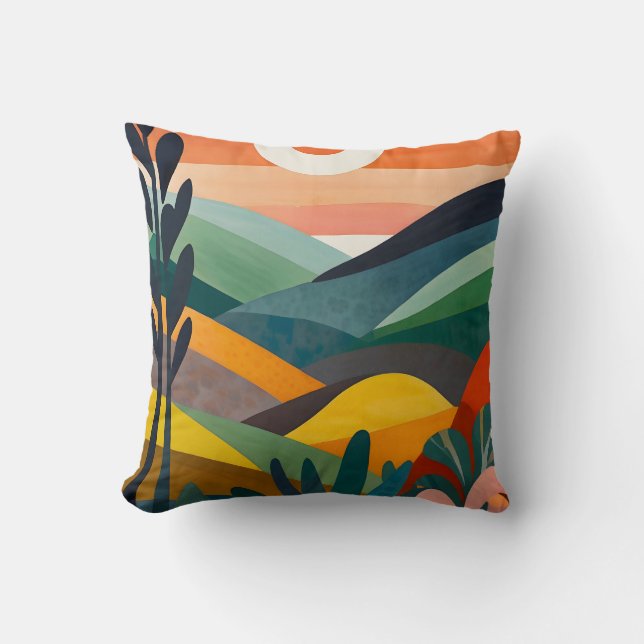 Coussin Lever De Soleil Sur Les Collines Rollantes (Recto)