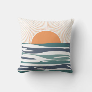 Coussin Lever du soleil au bord de la mer