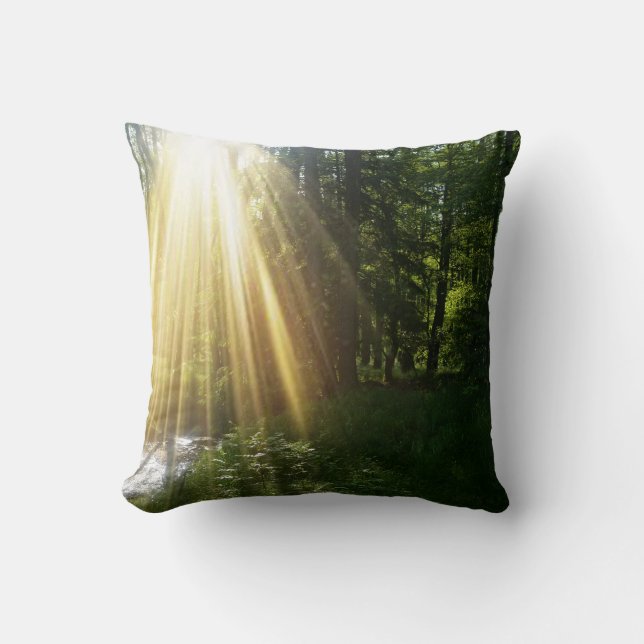 Coussin Lever du soleil dans la forêt (Recto)