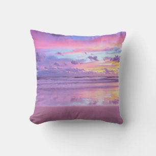 Coussin Lever du soleil de bonbon de coton : vue sur la pl