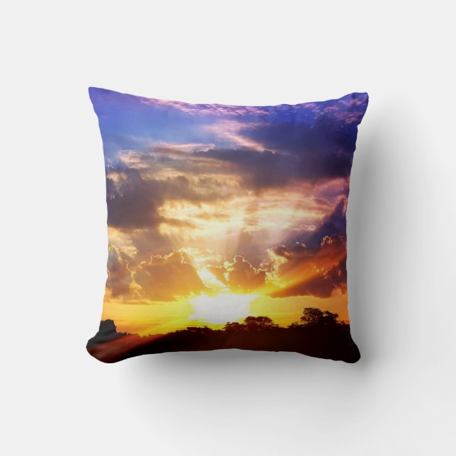 Coussin Lever du soleil pittoresque (Recto)